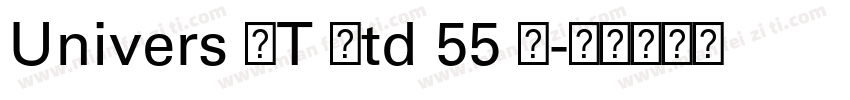Univers LT Std 55 R字体转换